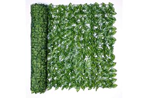 Bprtcra - Protección visual para jardín, vallas para balcón, vallas, setos y hojas de hiedra artificial (0,5 x 3 m)