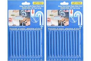 AAIZZ Easy Flow Drain Sticks - Natural Citrus Unblocker for Kitchen Pipes - Prevents Clogs and Bad Odors - 100% Biodegradable (12)