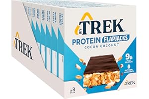 JC's Trek High Protein Flapjack Cocoa Coconut - Gluten Free - Plant Based - Vegan Snack - 50 g x 36 bars