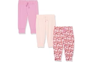 Amazon Essentials Pantalón Jogger de algodón elástico (Anteriormente Amazon Aware) Unisex Bebés, Pack de 3