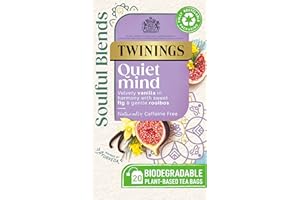 Twinings Soulful Blends Quiet Mind Inspired by Ayurveda - Velvety Vanilla Herbal Tea Infusion with Fig & Rooibos - 20 x Biodegradable Tea Bags