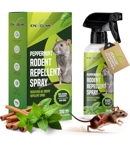 Pesdispear Repulsif Souris Anti Rongeurs Intérieur Extérieur - 6 Pack Plus Efficace Que Ultrasons
