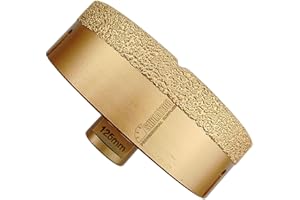 SHDIATOOL Forets Diamant 125mm Brasé Sous Vide et Trépans avec Filetage M14 pour Perçage à sec en Porcelaine Carrelage Granit Marbre