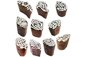 Royal Kraft Lehm Holzdruck Arty Crafty Klein Blumen Designs Blöcke Stempel (Set von 10)