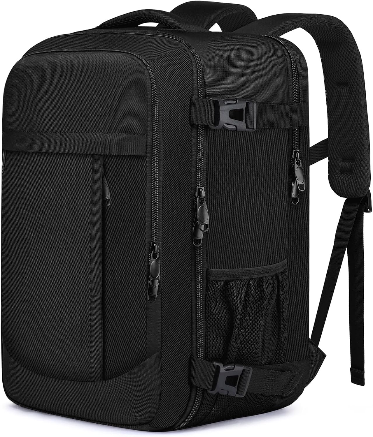 Bagage Cabine 40x30x20cm Sac a Dos Voyage Cabine Avion pour Ryanair Eurowings Vueling 24L Femme Homme Bagage à Main Sac a Dos Cabine Valise Sac à Dos pour Ordinateur Portable 14 Pouces, Noir