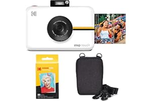 Kodak Step Touch Cámara Digital de 13 MP e Impresora instantánea con Pantalla de 3,5" (Blanco) Kit de Viaje