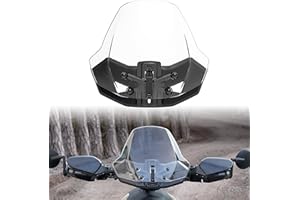 SAUTVS Front Windshield for Can-Am Ryker, Adjustable Front Translucent Clear Hard Coated Wind shield for Can Am Ryker 600 900 Sport & Rally Edition All Models Accessories (1PC, Replace #219401032)