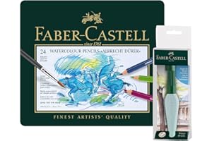 MANLOSEN Faber-Castell 117590 Albrecht Dürer 24 metalowe etui, rodzaj i graficzny pędzel do zbiornika na wodę