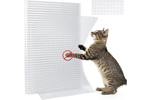 Uross Katzenschutzmatte - Katzen Barriere Set (18 Stück) 41 x 33 cm Quadrat - Scat Mat mit 2,5 cm Kunststoffspitzen, Schutzmatte für Katzen, Abschreckungsmittel für Katze, Hunde, Drinnen und Draußen