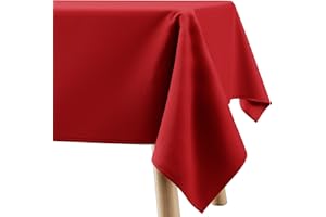 Filumi Mantel Antimanchas 120x160 cm Rojo Interiores Comedor Salon Manteles para Exterior y Jardin Mantel Navidad Verte