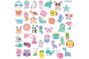 CAYUDEN Pittura Diamante Adesivo per Bambini, 44pcs DIY Diamante Painting Kit 5D Diamante Adesivo Kit Animali Adesivo di Pittura Mosaico Diamantini Crystal Art Bambini Diamante Kit per Principianti