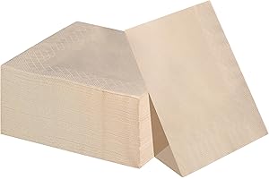MORGIANA 600 Pack Disposable Small Cocktail Napkins Recycled Bamboo Napkins Bulk 25 x 25 cm Brown 2-Ply Eco Friendly Biodegradable Napkins Everyday for Bar Restaurant Party