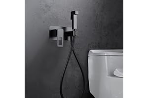 NOLUXA IMEX - Grifo Bidet para WC Empotrado Negro | Ducha para Water con Agua Fria y Caliente | Ducha Higiénica para Inodoro con Rociador Bidet | Griferia Sustituto de Bidet | Serie Suecia