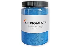 SC Pigments® Ref: Color Azul Cobalto 750 Cielo · Pigmento colorante Azul de Cobalto puro para cemento, mortero, hormigón, yeso y cal. Serra Ciments ® Peso: ± 600 g.
