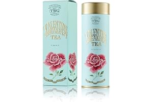 TWG Tea | Valentine Breakfast Tea | Tè Nero | Perle e Bacche di Zucchero | Latta Haute Couture, 100G | Set Regalo