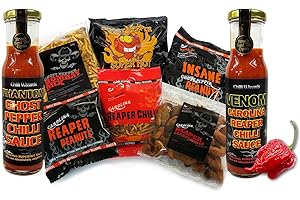 Chilli Wizards Special - Carolina Reaper & Ghost Pepper Sauce & Snack Collection 8 Items