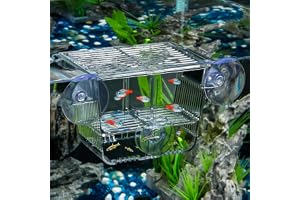 Pawfly fiskavelsbox för akvarium kläckningsanläggning inkubator baby akvarium med 6 sugkoppar akryl kläckningsbox för baby fisk räkor Betta liten acklimatisering isolering box