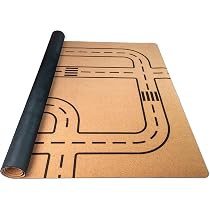 Produktbild von Faltbar LITTLE LEMON Krabbelmatte (180x115cm) – Schadstofffreier Spielteppich Aus Kork & Naturkautschuk Krabbelmatte Baby