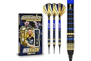 RED DRAGON Luke Humphries TX4 Avenger World Champion Series Premium Tungsten Darts Set with Flights and Shafts (Stems)