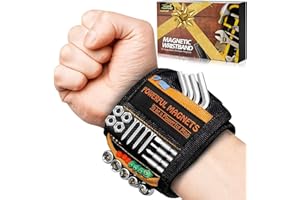 HANPURE Cadeau Homme Original Bracelet Magnétique - Idee Cadeau Homme Femme Bricolage Outillage Gadgets Utile, Cadeau Noel Calendrier de l'Avent Homme Outils Multifonction pour Fixation Vis, Clous, Écrous