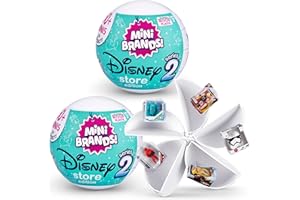 5 Surprise Mini Brands Disney Store Series 2 Mystery Capsule Jouet à collectionner (lot de 2)