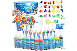 Flavery Magic Water Elf Kit, Squishy Maker Set with 20 Magic Gels and 24 Shape Molds, Water Gel Kit for Kids, Birthday Gifts, Party Favors