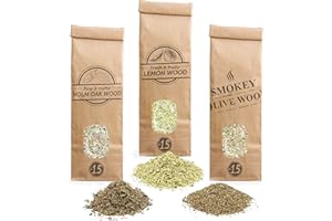 Smokey Olive Wood Sow 3X 300mL selección de virutas de Madera: Olivo, encina y limonero. Talla Nº1.5: para Pistola ahumadora