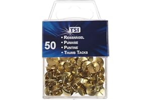 ‎TSI TSI 48008 Reißnägel, 50er Packung, goldfarben, 10 mm