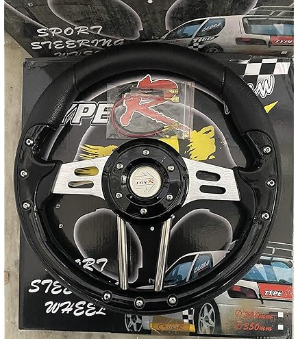 Momo RCE35BK1B Race 350 mm Leather Steering Wheel : Amazon.in: Car