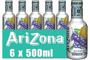 SERENDIB Arizona Blueberry White Tea, Pack of 6 x 500ml PET Bottles, Delicious Fruity Drink, No Artificial Flavours, No Artificial Preservatives