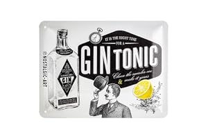 Nostalgic-Art Retro Plåtskylt, 15 x 20 cm, Gin Tonic