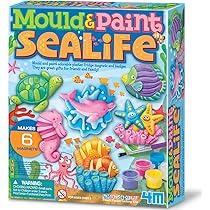 4M Science Museum Mould & Paint-Space: Crea E Dipingi 6 Magneti E Spille Spaziali Con Colori Fluorescenti, Gioco Creativo Per Bambini 5+ - 3