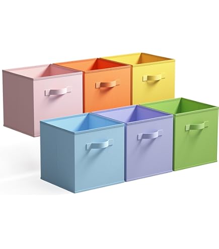 3 Scatole Pieghevoli Vladon 32x32x32 Cm Gialle Con Coperchio - Organizzazione Casa E Ufficio - Foto 3