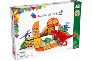 Magna-Tiles - Dino World Set – magnetyczny Speelgoed 40 sztuk