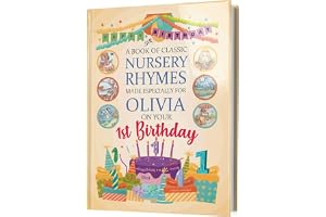 Personalised 1st Birthday Gift Book of Classic Nursery Rhymes for Baby