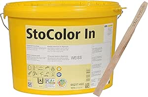 StoColor In weiß Innenfarbe 15 Liter Set mit einem Rührstab (1 Eimer/1 Rührstab) Innenfarbe ...