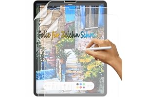 SUEEWE [3 Pezzi] Effetto Carta Pellicola per iPad Pro 12,9" (2022/2021/2020/2018) 6/5/4/3 Generazione, Feel Like Opaca Paper PET [Antiriflesso] per Disegnare, Scrivere