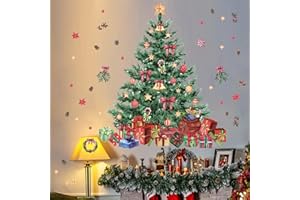 TOARTi Christmas Wall Sticker Merry Christmas Wall Decals Christmas Trees Decal Xmas Holiday Decoration Christmas Party Supplies Christmas Trees Sticker Stickers