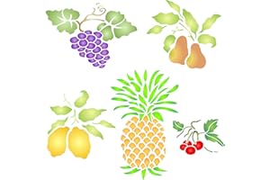 STENCIL COMPANY Stencil per frutta, pera, uva, ciliegia, ananas, limone, frutta s