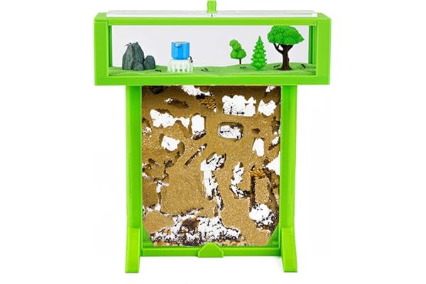 AntHouse - Fourmilière de Sable | Kit T 3D 15x15x1,5 cm | Ferme de Fourmis Vert | Fourmis Incluses