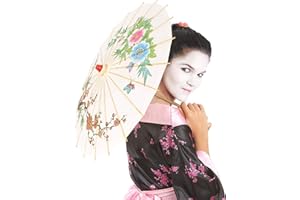 Funny Fashion Ombrelle Chinoise 60 cm - Blanc - Taille Unique