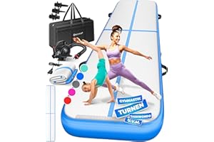 KESSER® Tapis de Gymnastique | Tapis de Fitness Gonflable Airtrack | Tapis de Gymnastique 3/4/5/6 m | Sac de Transport et Batterie électrique