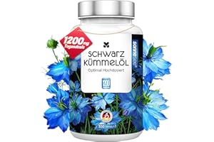 ‎SONNESEE Schwarzkümmelöl 1200 mg hochdosiert – 300 Kapseln – Kaltgepresst & Natürlich – Mit Vitamin E zum Zellschutz – Unterstützung für Immunsystem & allgemeines Wohlbefinden