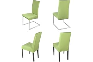 ‎STABOOS Staboos Stuhlhussen 4er Set - Hochwertige und elastische Stuhlhussen für Swingstühle - Pflegeleichte Stuhlbezüge & Hussen für Stühle - Perfekter Stuhlbezug 4er Set - ÖKO TEX Zertifiziert - Hellgruen