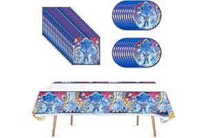 JIOLINK Hedgehog Partygeschirr 41 Stück Pappteller Geburtstag Set Cartoon Pappgeschirr für Jungen Geburtstagsparty 7'' Pappteller, Tischdecke, Servietten