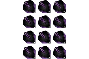 RED DRAGON Hardcore Radical Extra Épais Standard Fléchettes Dart Flights - 4 Jeux par Paquet (12 Vols au Total)