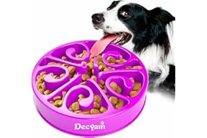 Decyam Gamelle Anti Glouton Chien Gamelle d'alimentation Lente avec Base Antidérapante Favorise Une Alimentation Saine Et Une Digestion Lente