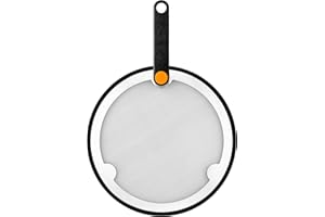 BRA Efficient | Pokrywa zapobiegająca rozpryskiwaniu 24-26-28 cm, siatka ze stali nierdzewnej 18/10 i silikon, wolne od BPA, składany uchwyt bakelitowy, odpowiedni do wszystkich patelni BRA