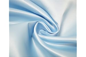 THEFABRICTRADE Matte Duchess Bridal Satin Polyester Fabric for Dressmaking Wedding Crafts Quilting Sewing 150cm Wide (1/4 Metre (25 x 150cm), Baby Blue)