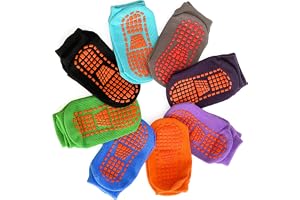 SKY-TOUCH Toddler Grips Ankle Socks 8 Pairs, Non Slip Socks for Kids, Low Cut Anti-Skid Floor Socks for 1-5 Years Baby Boys and Girls, multi color, 1-5Years